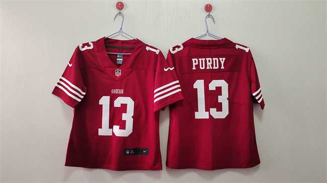 Womens San Francisco 49ers #13 Brock Purdy Red Vapor Stitched Jersey->women nfl jersey->Women Jersey